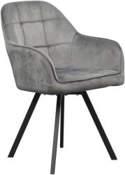 TEMPO KONDELA Forgó étkezőszék, sötétszürke Velvet szövet, SAMANTA