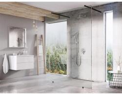 RAVAK Walk-In Free Set 120, zuhanykabin fekete+transparent GW9FG030SZ1 (GW9FG030SZ1)