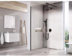 RAVAK Walk-In Wall Set 150, zuhanykabin fekete+transparent GW9WP030SZ1 (GW9WP030SZ1)
