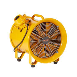 VEVOR Ipari építési axiálventilátor 2500 CFM légszállítással - 500 W AC motor, 2850 ford. /perc, IP44 védelem, 3 m kábel, 75 dB zajszint