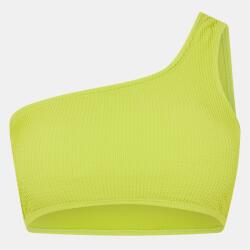 Jack Wills Asymmetric Crinkle Bikini Top - Lime
