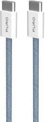 PURO Fabrik 60W USB-C - USB-C Cable 1.5m - Blue (PUCCCFABK415MTBLUE) - pcone