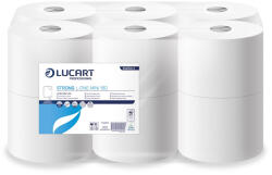 Toalettpapír 2 rétegű közületi átmérő: 18, 2 cm laponkénti adagolás 12 tek/csom Strong L-One Mini Lucart_812501J hófehér - tobuy