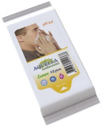 Aquella nedves törlõkendõ Antibacterial Lemon 15 db - vitalcafe