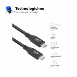 ACT Type C - Type C 240W 2m Black 20Gbps (EWENT-ACT-CAB-AC7422)