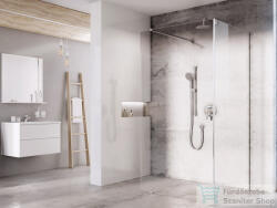 RAVAK Walk-In Corner 120x80 cm-es zuhanyfal 120 cm-es merevítővel, króm/transparent GW1CG4C0SZ1 (GW1CG4C0SZ1)