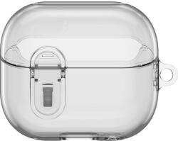 Samsung Galaxy Buds 3 / Buds 3 Pro tartó - Dux Ducis Seci átlátszó szilikon tok, karabinerrel - graffistore