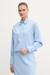 Calvin Klein pamut ing női, galléros, relaxed, K20K208068 - kék 40