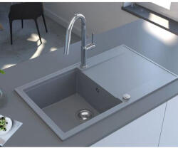 MOFÉM Zenit 86 1B1D Szürke gránit mosogató 1 medence + csepptálca 860x500mm (760012803G7)