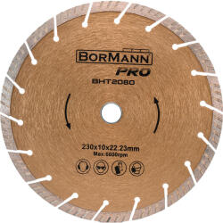 Bormann Gyémánt vágótárcsa SLANT TURBO Φ230X2, 0X22, 2mm 10mm (BHT2080)