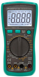  Pro’skit MT-1280 professzionális multiméter, AC/DC áram, feszültség, ellenállás, frekvencia, kapacitás, hőmérséklet, dióda, tranzisztor mérése (MT-1280) - bipi