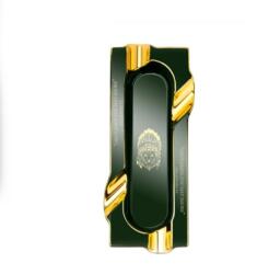Lubinski Cigar Lubinski kerámia szivar hamutál 4 szál szivar részére - Sötétzöld (YJA-20034-GN)