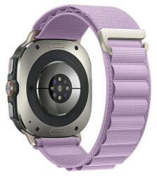 Samsung Galaxy Watch Ultra (47mm) SM-L705, textíl pótszíj, állítható, lila
