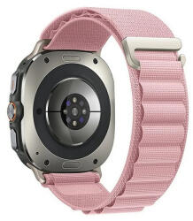 Samsung Galaxy Watch Ultra (47mm) SM-L705, textíl pótszíj, állítható, rózsaszín