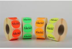 Etikett, 38 mm kör, "AKCIÓ" felirattal, 1000 etikett/tekercs, piros (5998377105570) - tonerpiac