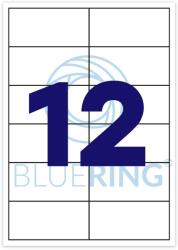 Bluering Etikett címke, 105x48mm, 12 címke/lap Bluering® - tonerpiac