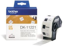 Brother DK-11221 elővágott öntapadós címke 100db/tekercs 23mm x 23mm White címkenyomtató szalag (DK11221)