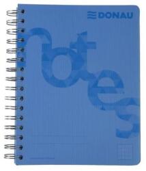DONAU Spirálfüzet A/5 140 lap PP borító kék Donau kockás (1228501) - tintasziget