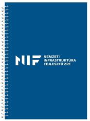 Spirálozott jegyzetfüzet, 80lapos, A5, vonalas NIF logós (MEN-OR-27097)
