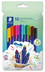 STAEDTLER Rostirón készlet, 1 mm, STAEDTLER "Triplus 323", 10 különböző szín (TS323C10) - tintasziget