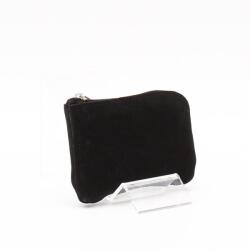 Amnisu fekete velúr egy cipzáras bőr kulcstartó a8019