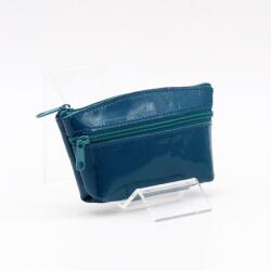 Amnisu türkiz lakk kettő cipzáras bőr kulcstartó b7004