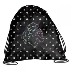 PASO Disney Stitch tornazsák, rózsaszín-fekete, virágos