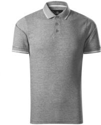 MALFINI Pique férfi galléros póló Perfection Plain - Sötétszürke melírozott | 3XL (2511218)