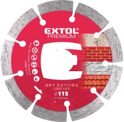 Extol Disc de tăiere cu diamant, segment long Life - tăiere uscată, 115 × 22, 2 × 2 mm (108911) Disc de taiere
