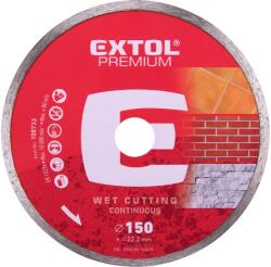 Extol PREMIUM Lama de tăiere cu diamant complet circumferențială - tăiere umedă, 150 × 22, 2 × 2, 5 mm 108733 (108733) Disc de taiere