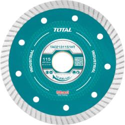 TOTAL Disc de tăiere cu diamant, ultrasubțire, tăiere umedă, industrial, 115 × 22, 2 mm (TAC2131151HT) Disc de taiere