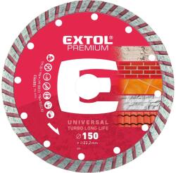 Extol Disc de tăiere cu diamant, turbo Long Life - tăiere uscată și umedă, 150 × 22, 2 × 2, 5 mm (108953) Disc de taiere
