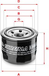 SOFIMA Filtru ulei SOFIMA S 3485 R (S 3485 R) - fixbox