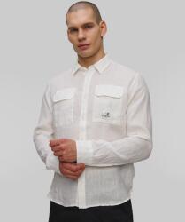 CP Company Cămașă Pentru Bărbați C. p. Company Linen Shirt Albă