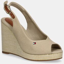 Tommy Hilfiger szandál FLAG HIGH WEDGE ESPAD SLINGBACK bézs, FW0FW08597 - bézs Női 40