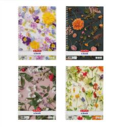 Herlitz spirálfüzet A4/70 lap, vonalas Flower (400201493)