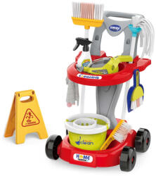  20 részes Mama Kiddies Little Helper takarító szett, kiegészítőkkel piros színben