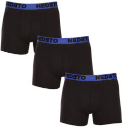 Nedeto 3PACK férfi boxeralsók Nedeto fekete (3NBC6) XL
