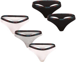 Calvin Klein 5PACK női tanga Calvin Klein többszínű (QD5322-WBT) 3XL