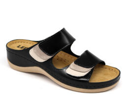 LEON 904 LEON Comfort női bőr papucs (LEON925-fekete36)