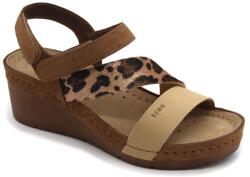 LEON 1120 LEON Comfort női bőr szandál (LEON6523-barna leo41)