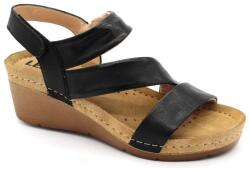 LEON 1020 LEON Comfort női bőr szandál (LEON1753-fekete40)