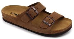 LEON 4010 LEON Comfort női bőr papucs (LEON2931-barna velĂşr39)