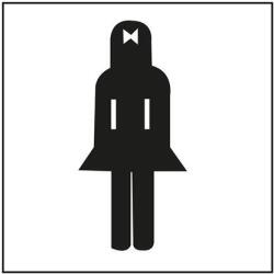 Apli Információs matrica, női mosdó, APLI - officeland