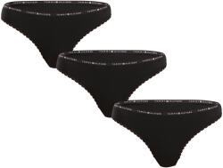 Tommy Hilfiger 3PACK Fekete Tommy Hilfiger női tanga (UW0UW05954 0V2) XS