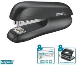 Rapid Tűzőgép, 24/6, 26/6, 20 lap, RAPID F6, fekete - officeland