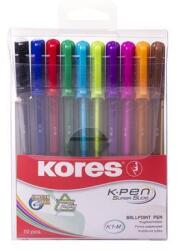 Kores Golyóstoll készlet, 1, 0 mm, kupakos, háromszögletű, KORES K1-M, vegyes - officeland