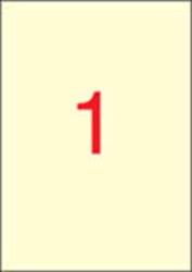 APLI Etikett, 210x297 mm, színes, APLI, krémszínű, 20 etikett/csomag