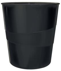 Leitz Papírkosár, 15 liter, LEITZ Wow, fekete