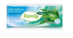 Tento Papír zsebkendő, 3 rétegű, 10x10 db, TENTO Family, eukaliptuszolaj - officeland